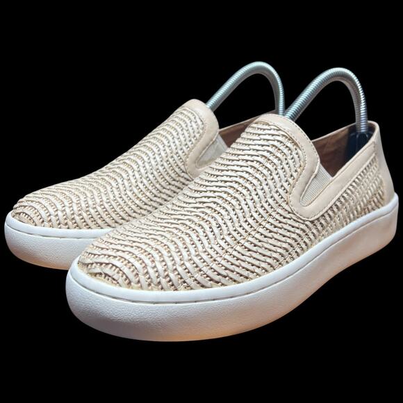 KAARI BLUE Women's 8 Cream Woven Loafer Slip On Comfort Shoes Casual - Picture 3 of 11